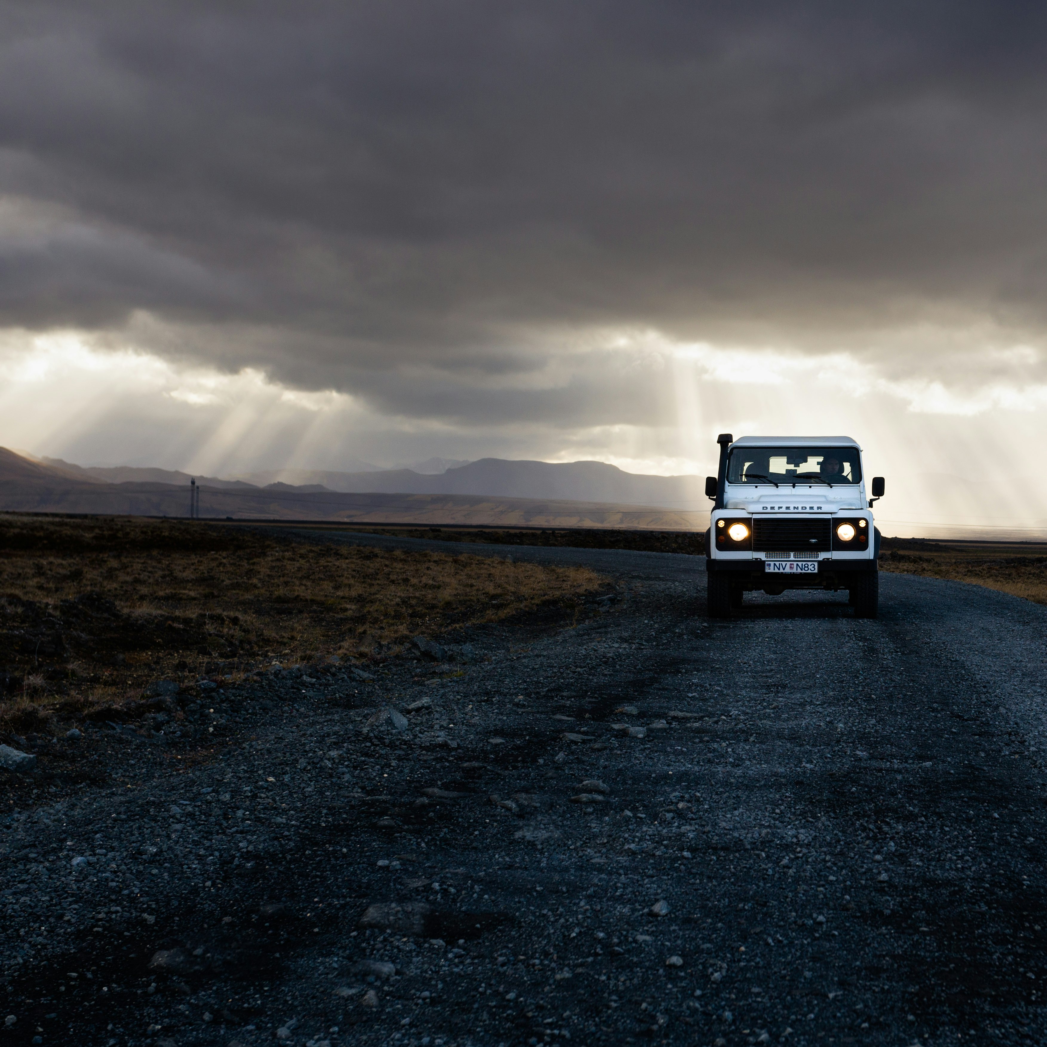 white truck near grass during daytime